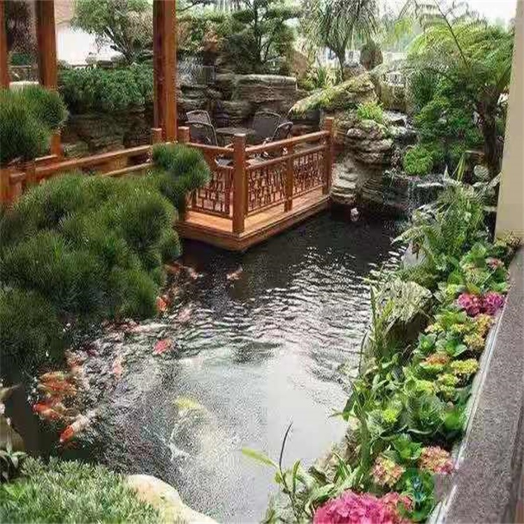 错那别墅庭院景观设计鱼池